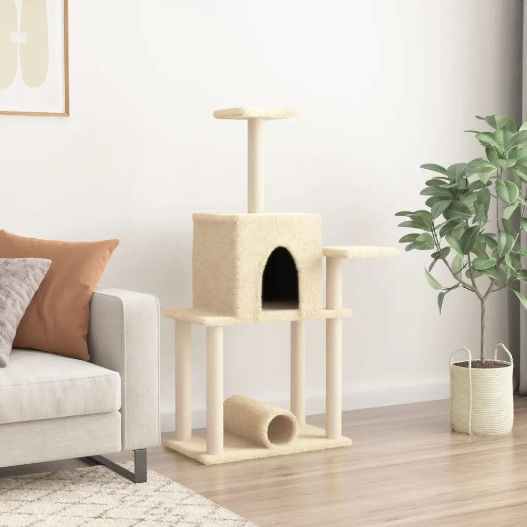 Albero per gatti con tiragraffi in sisal 73,5x47,5x122 cm