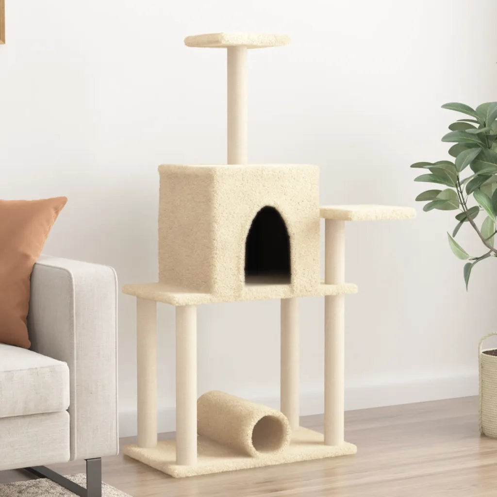 Albero per gatti con tiragraffi in sisal 73,5x47,5x122 cm