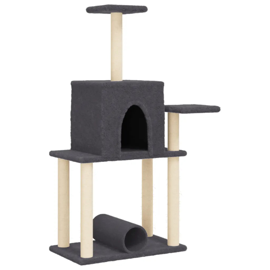 Albero per gatti con tiragraffi in sisal 73,5x47,5x122 cm