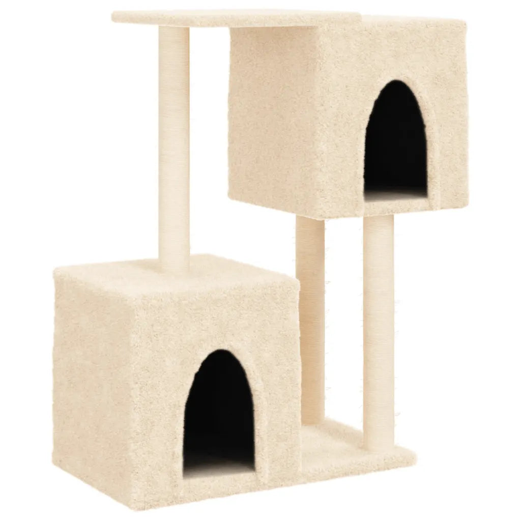 Albero per gatti con tiragraffi in sisal 74x35x86 cm