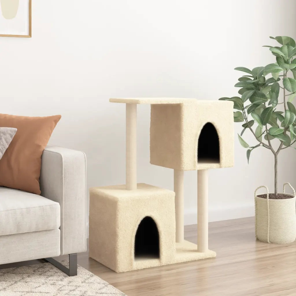 Albero per gatti con tiragraffi in sisal 74x35x86 cm