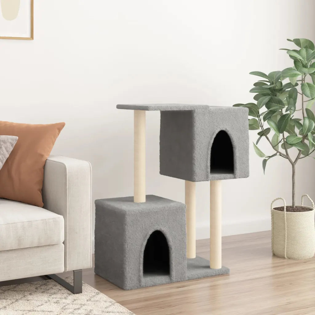 Albero per gatti con tiragraffi in sisal 74x35x86 cm