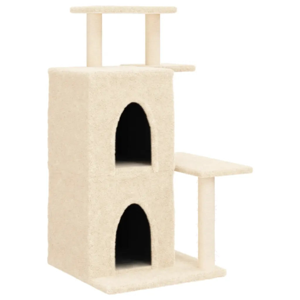 Albero per gatti con tiragraffi in sisal 61,5x60,5x97 cm grigio