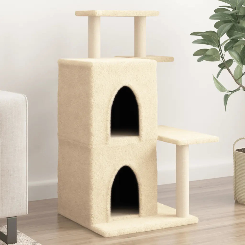 Albero per gatti con tiragraffi in sisal 61,5x60,5x97 cm grigio