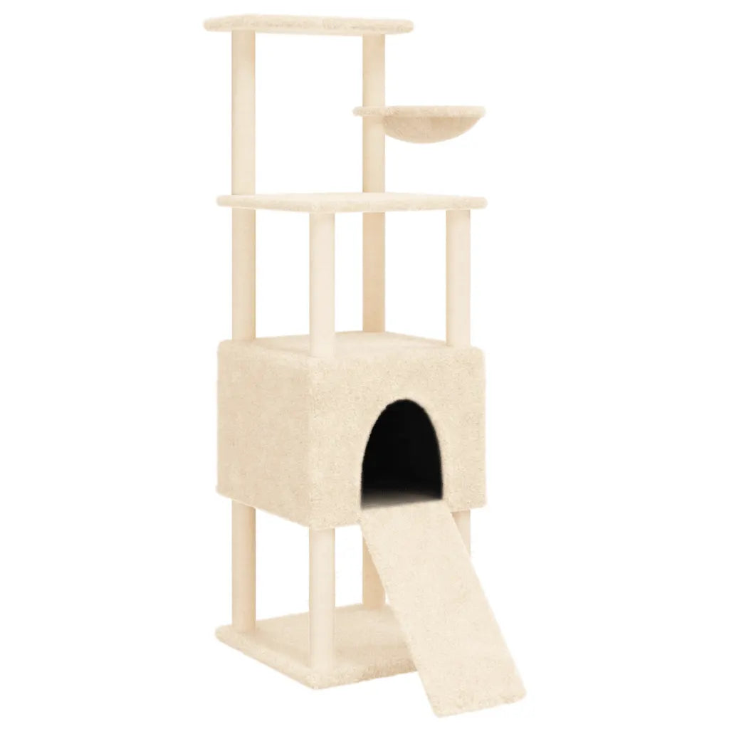 Albero per gatti con tiragraffi in sisal 92,5x71,5x153 cm