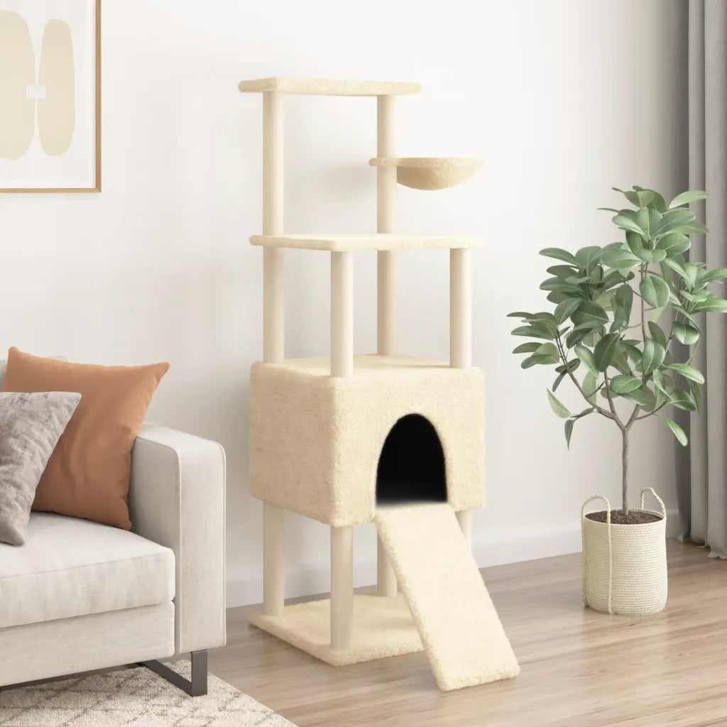 Albero per gatti con tiragraffi in sisal 92,5x71,5x153 cm