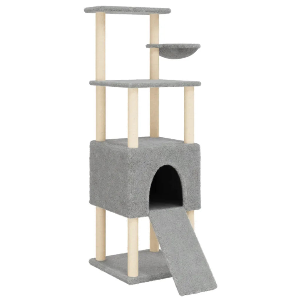 Albero per gatti con tiragraffi in sisal 92,5x71,5x153 cm