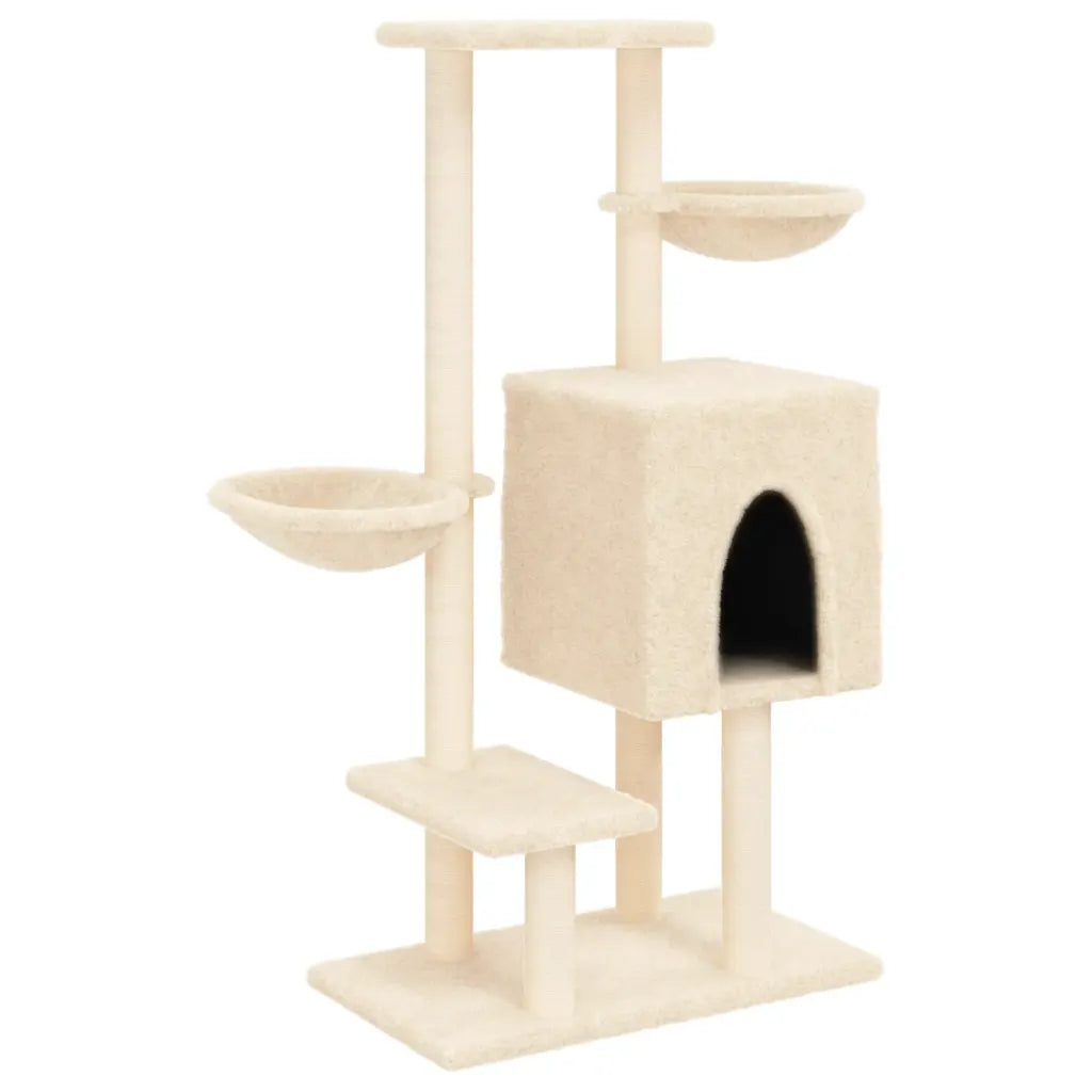 Albero per gatti con tiragraffi in sisal 83x48x117 cm