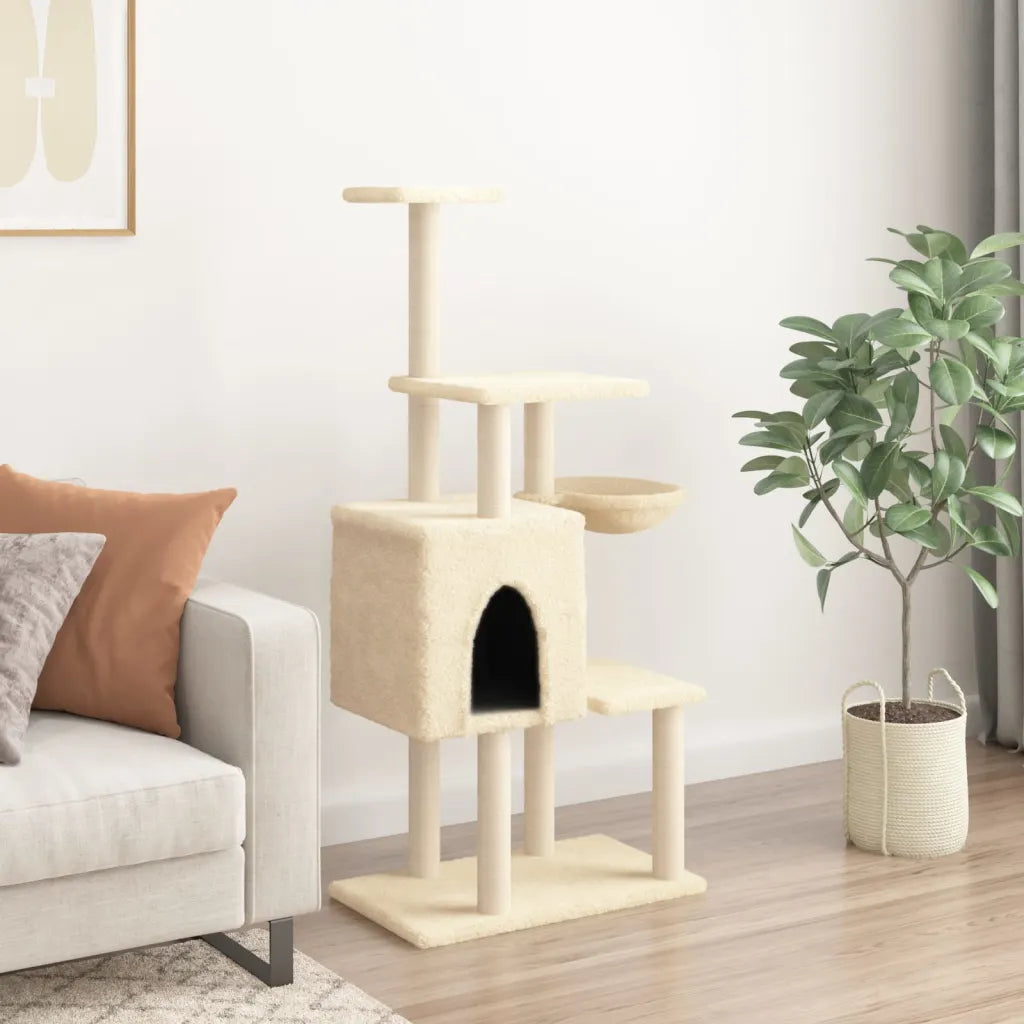 Albero per gatti con tiragraffi in sisal 71,5x50x131 cm