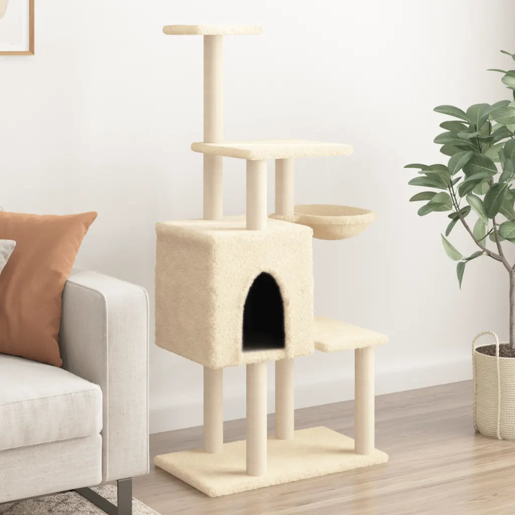 Albero per gatti con tiragraffi in sisal 71,5x50x131 cm