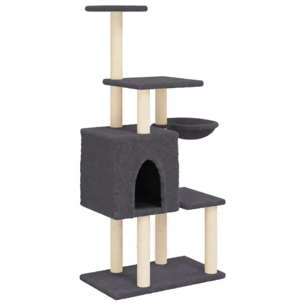 Albero per gatti con tiragraffi in sisal 71,5x50x131 cm