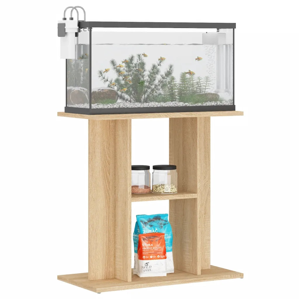 Supporto acquario 60x30x60 cm in legno multistrato con 3 ripiani