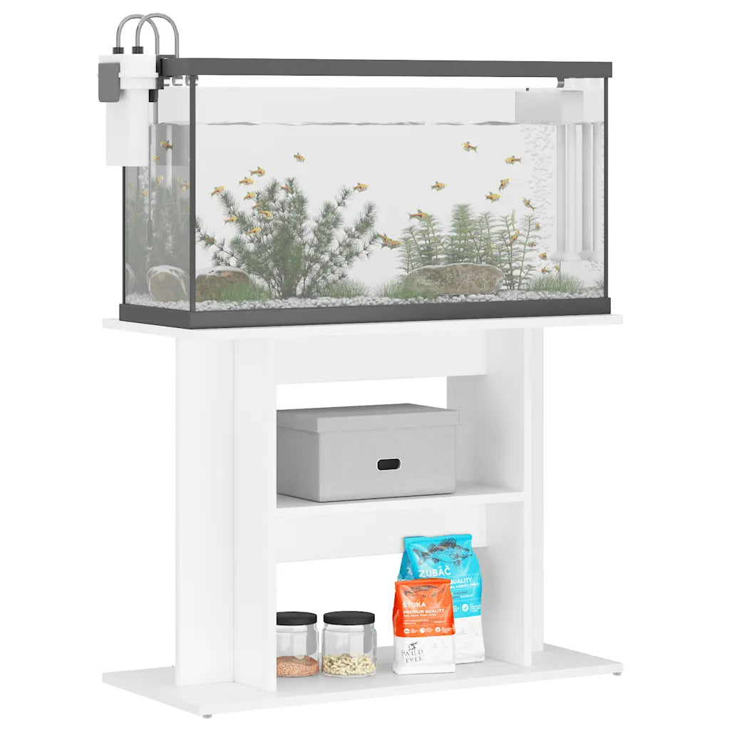 Supporto per acquario 80x35x60 cm in legno multistrato con 3 ripiani
