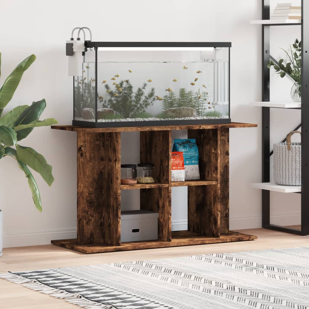 Supporto Acquario 100x40x60 cm in Legno Multistrato Rovere Fumo