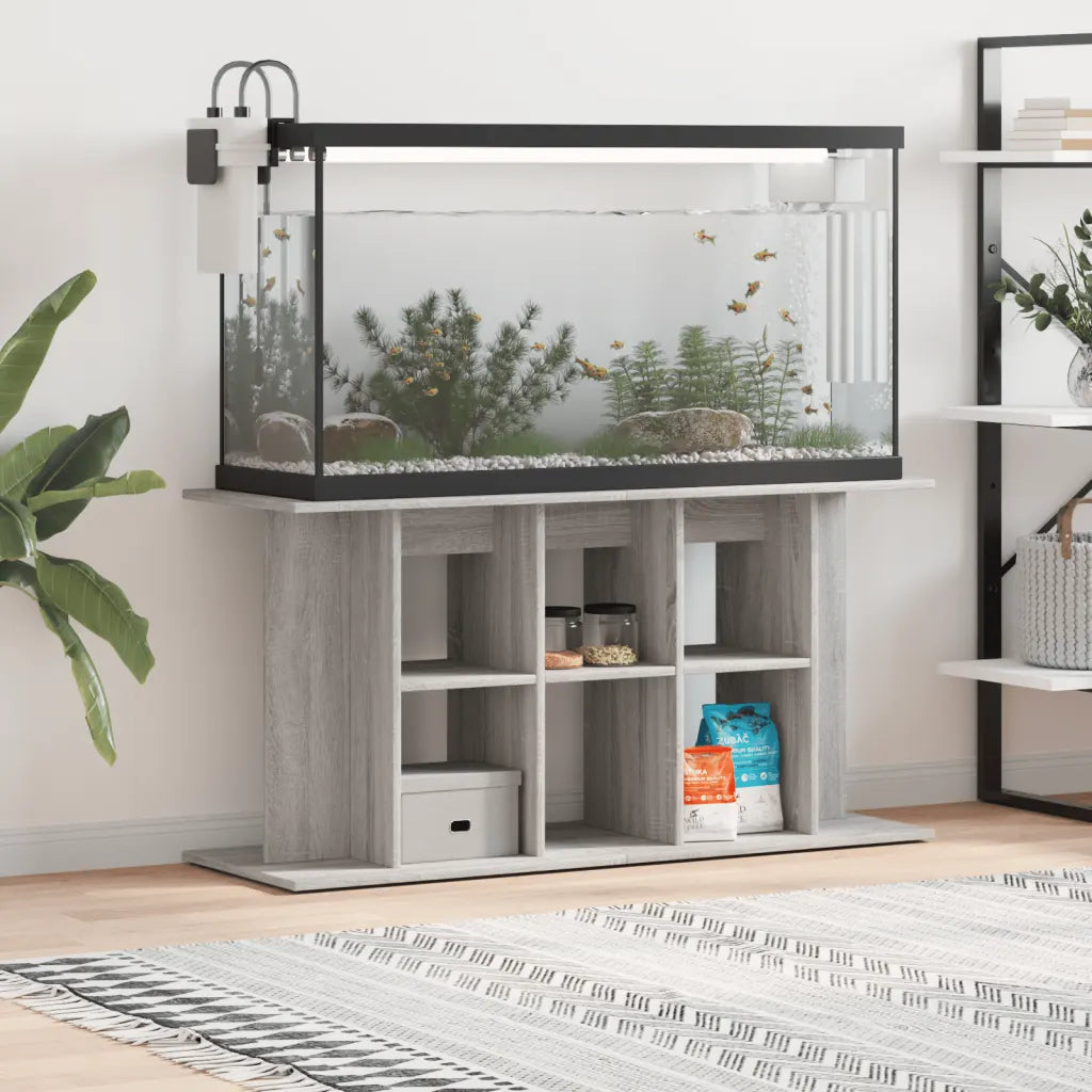 Supporto acquario 120x40x60 cm legno multistrato bianco lucido