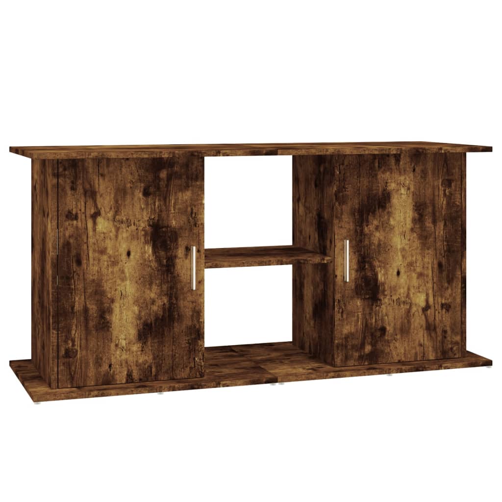 Supporto Acquario 121x41x58 cm in Legno Multistrato Rovere Fumo