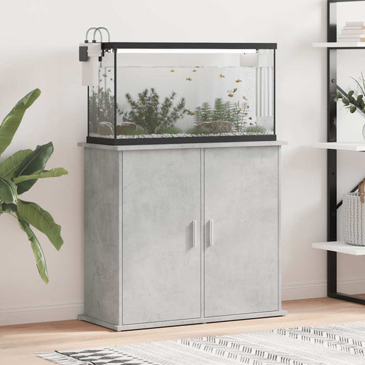 Supporto per acquario in cemento grigio 81x36x73 cm in legno ingegnerizzato