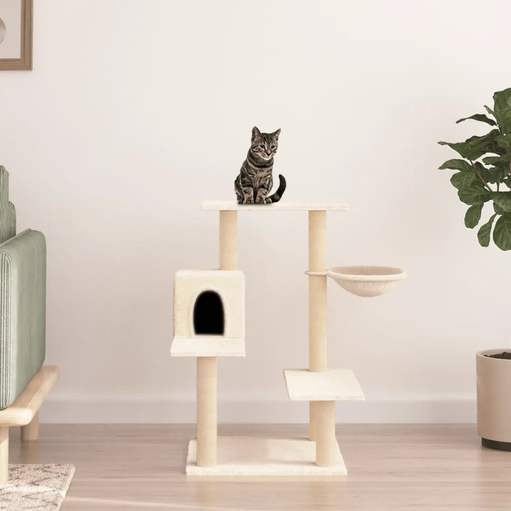 Albero per gatti con tiragraffi in sisal 72,5x59,5x82,5 cm