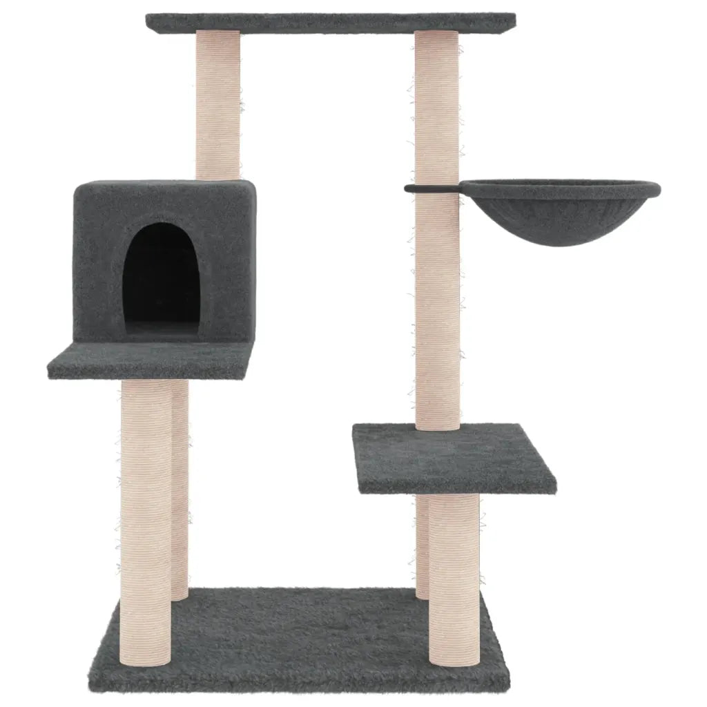 Albero per gatti con tiragraffi in sisal 72,5x59,5x82,5 cm