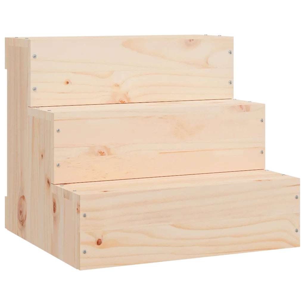 Scala per animali 40x37,5x35 cm in legno massello di pino