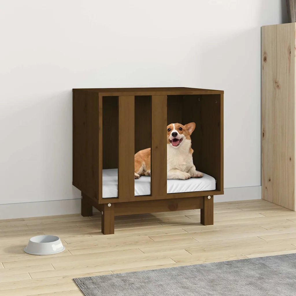 Casetta per cani in legno di pino 50x40x52 cm