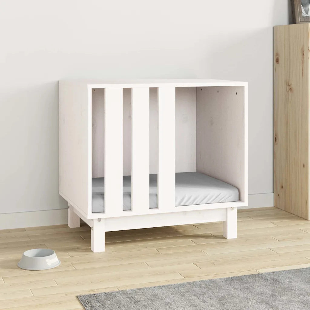 Casetta per cani 60x45x57 cm in legno massello di pino