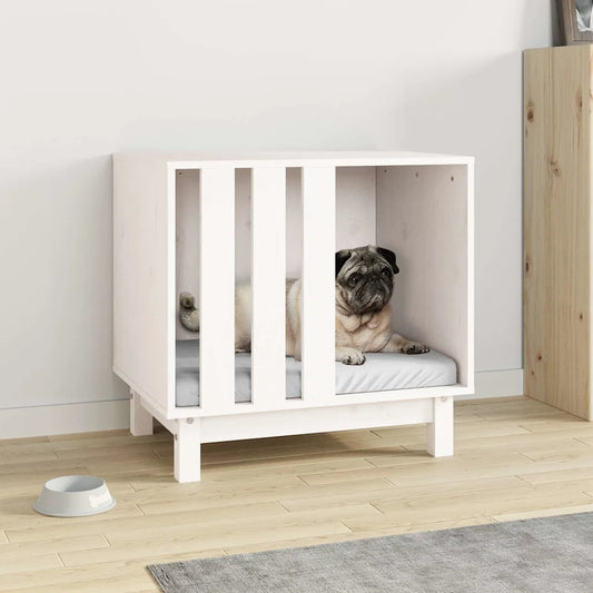 Casetta per cani 60x45x57 cm in legno massello di pino
