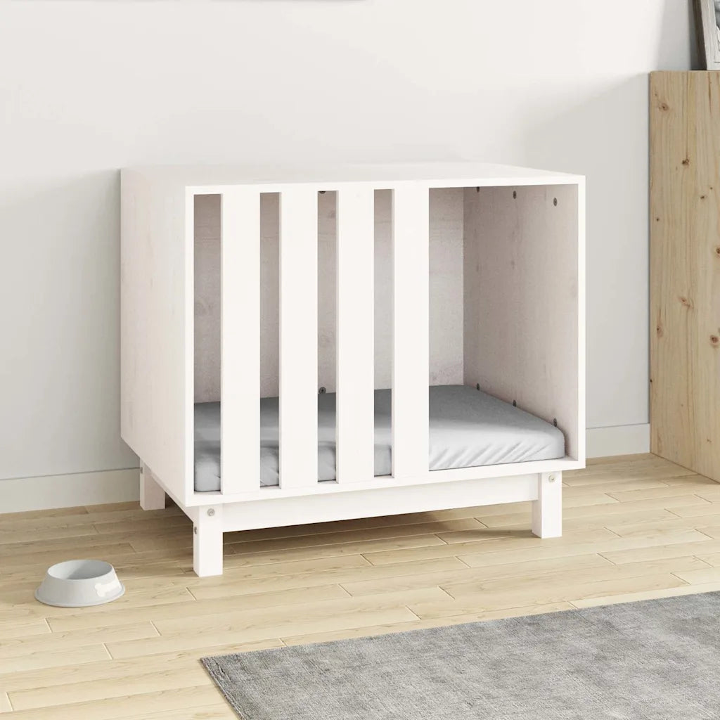 Casetta per cani 70x50x62 cm in legno massello di pino