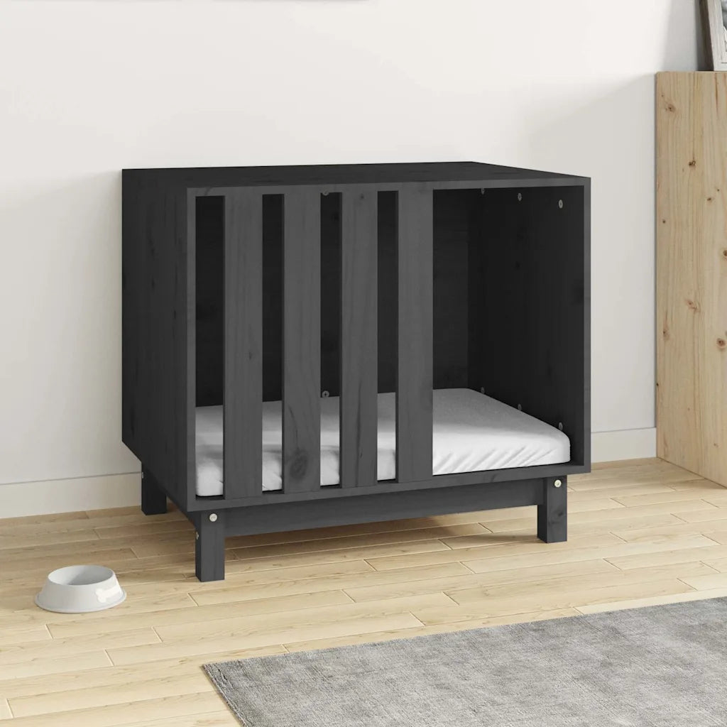 Casetta per cani 70x50x62 cm in legno massello di pino