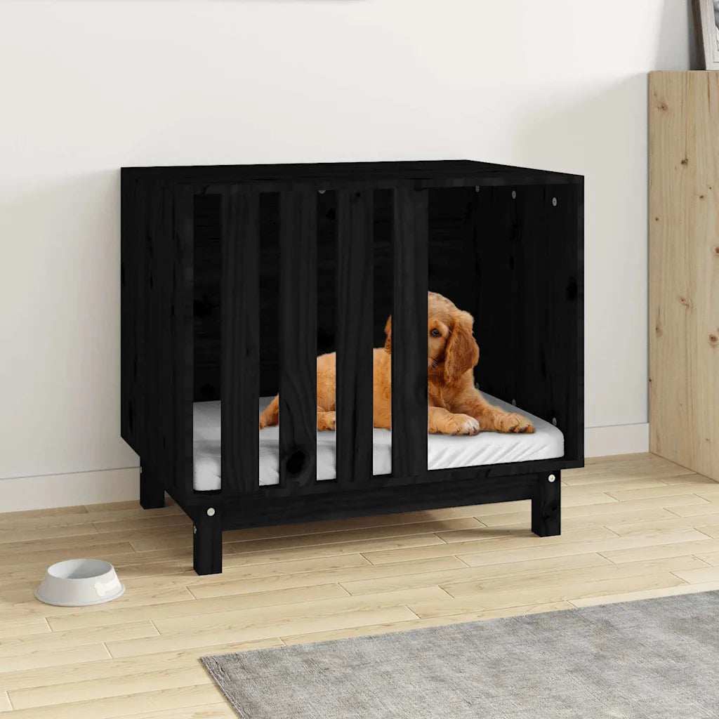 Casetta per cani 70x50x62 cm in legno massello di pino