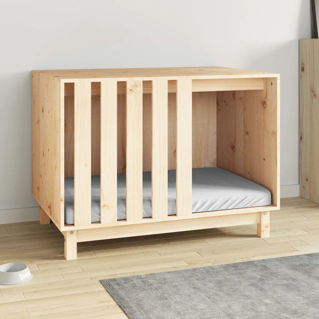 Casetta per cani 90x60x67 cm in legno massello di pino