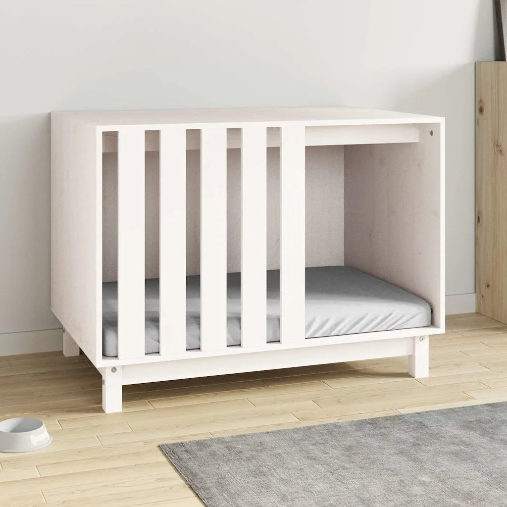 Casetta per cani 90x60x67 cm in legno massello di pino