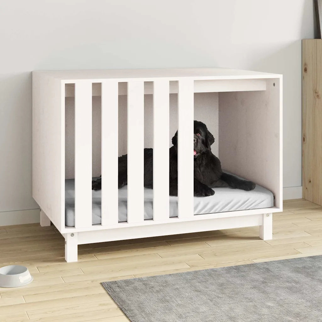 Casetta per cani 90x60x67 cm in legno massello di pino