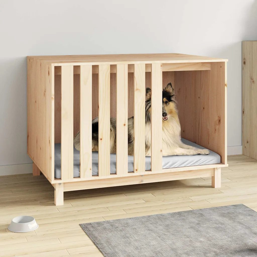 Casetta per cani 100x70x72 cm in legno massello di pino