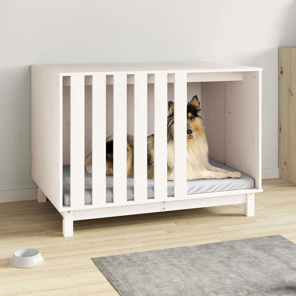 Casetta per cani 100x70x72 cm in legno massello di pino