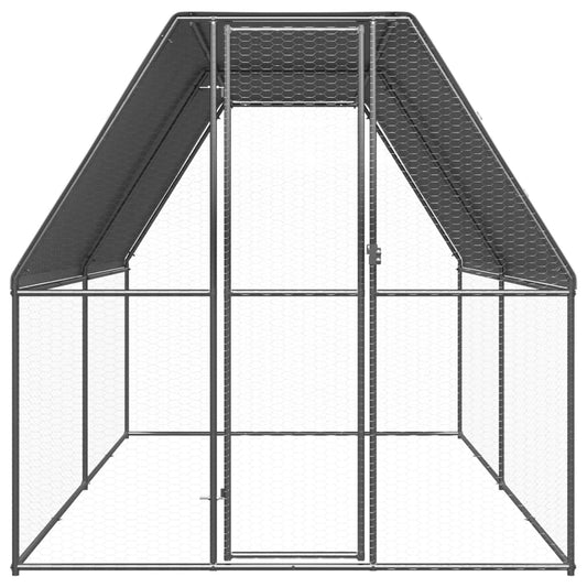 Gabbia per Polli da Esterno 2x4x2 m in Acciaio Zincato