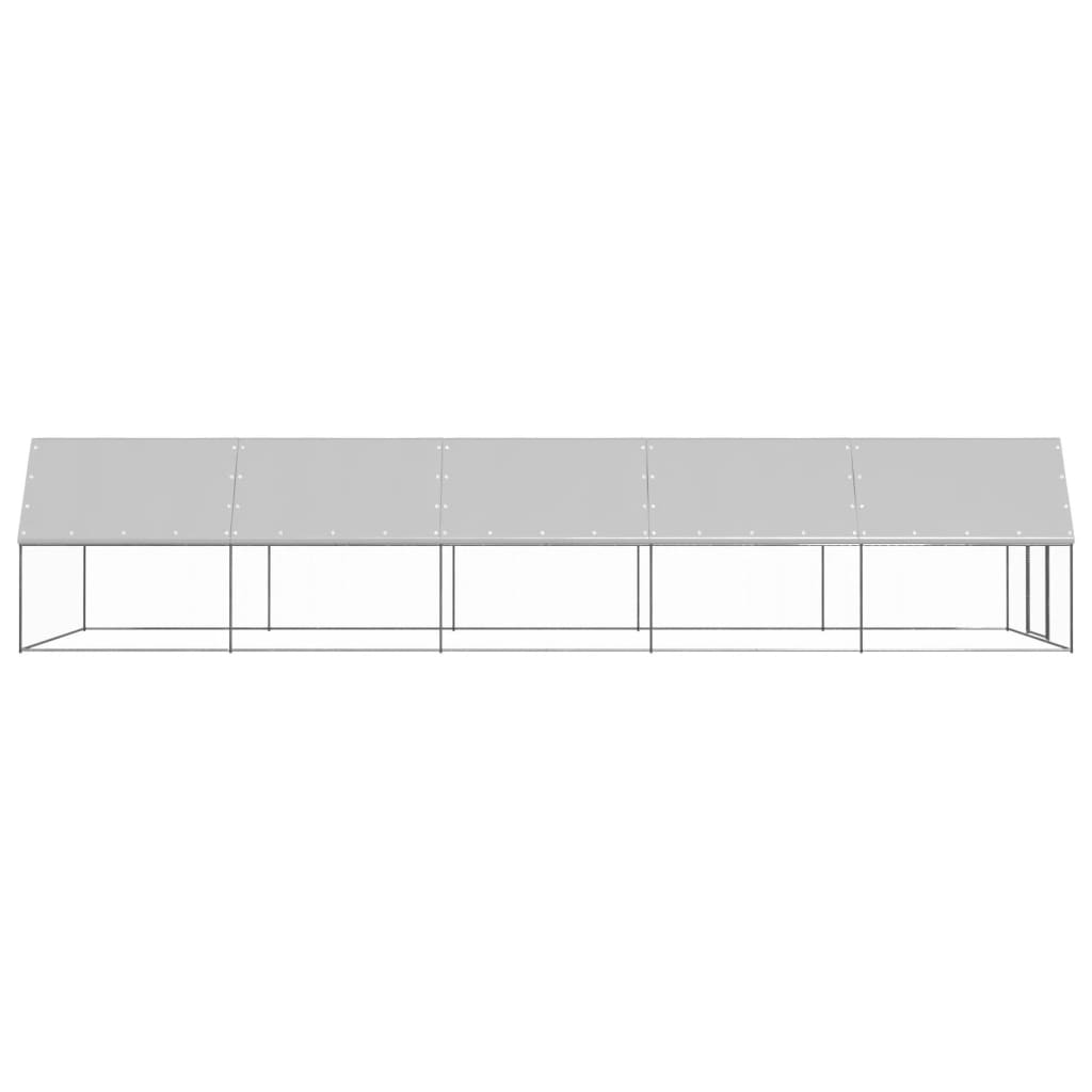 Gabbia per Polli da Esterno 3x10x2 m in Acciaio Zincato
