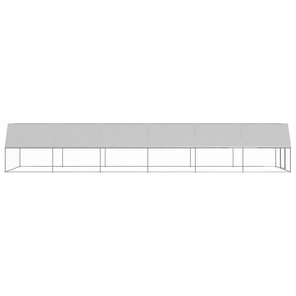 Gabbia per Polli da Esterno 3x12x2 m in Acciaio Zincato