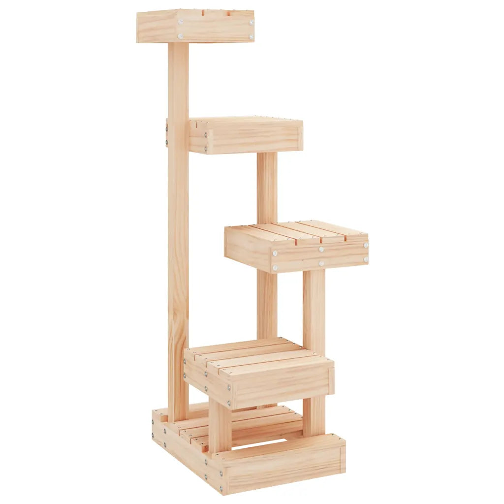 Albero per gatti 45,5x49x103 cm in legno massello di pino