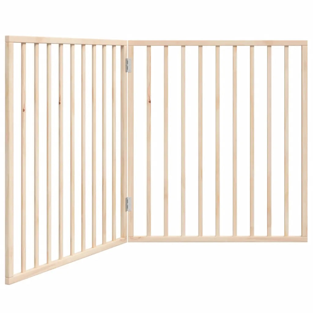 Cancello pieghevole per cani 2 pannelli 160x90 cm massello abete