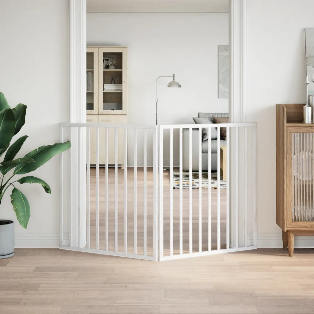 Cancelletto pieghevole per cani 2 pannelli 160x90 cm legno di pioppo