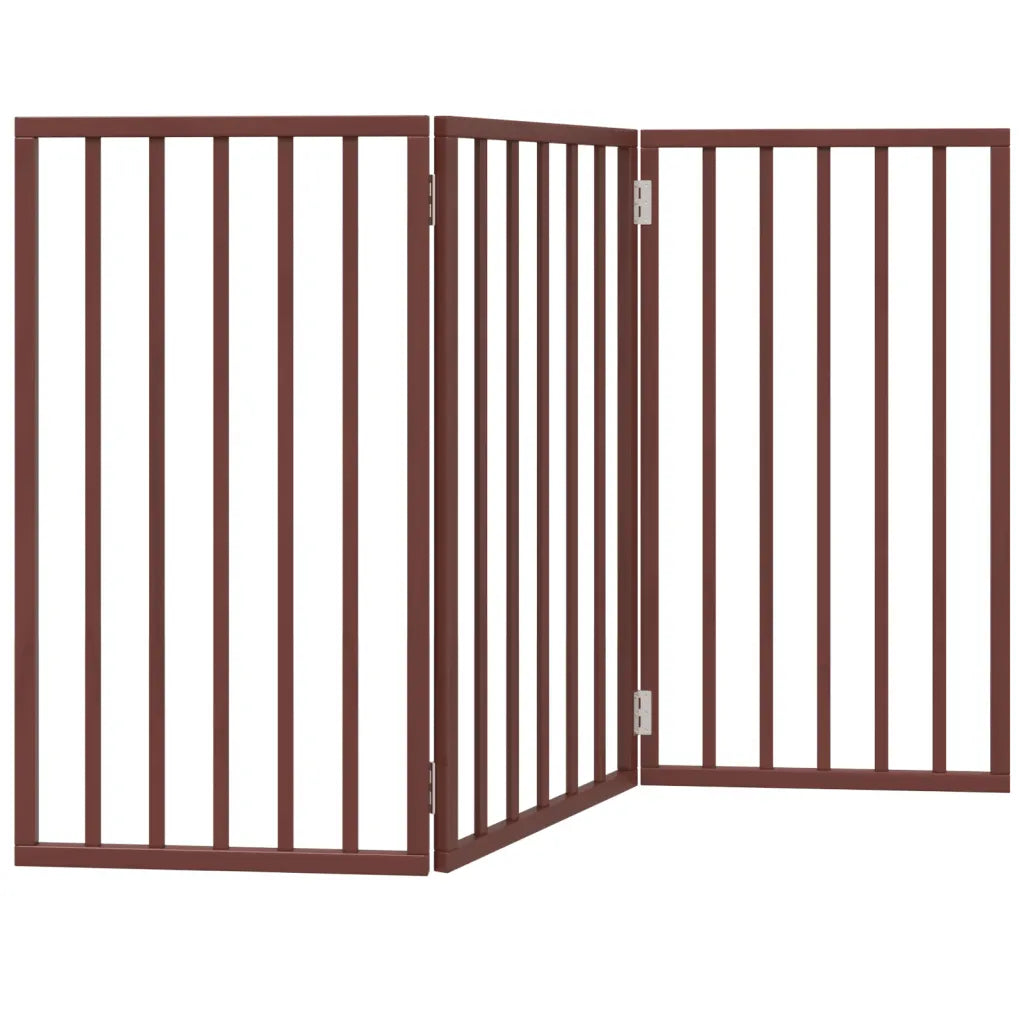 Cancello per cani pieghevole 6 pannelli 300 cm, legno abete