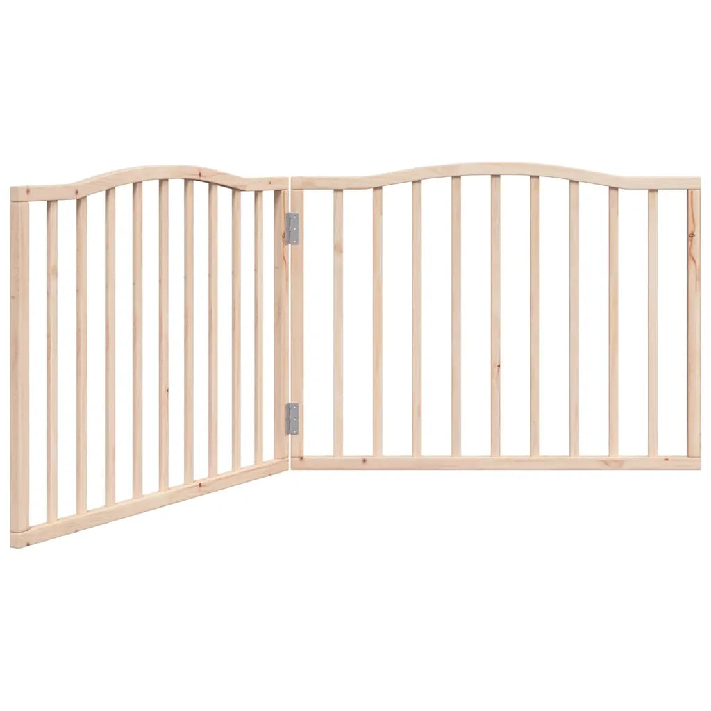 Cancello per cani pieghevole 2 pannelli 160x60 cm legno abete