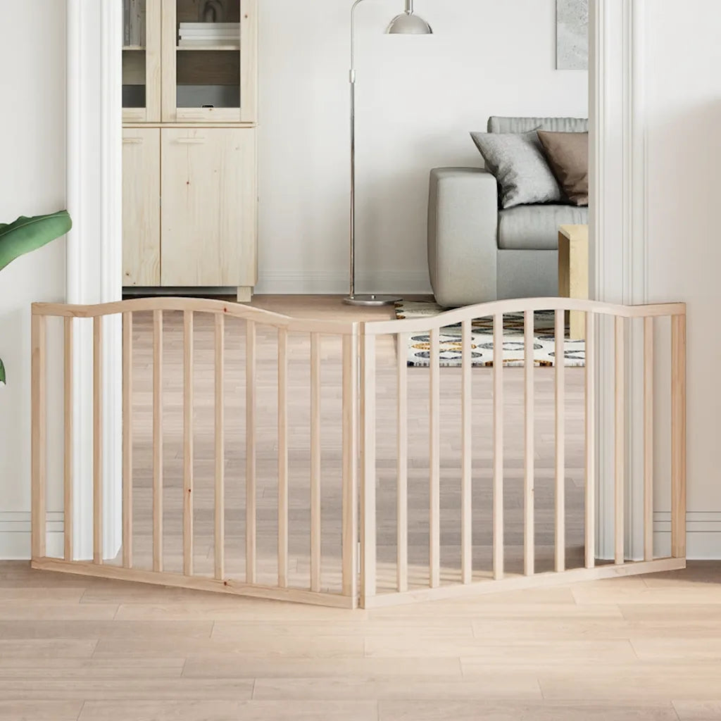 Cancello per cani pieghevole 2 pannelli 160x60 cm legno abete