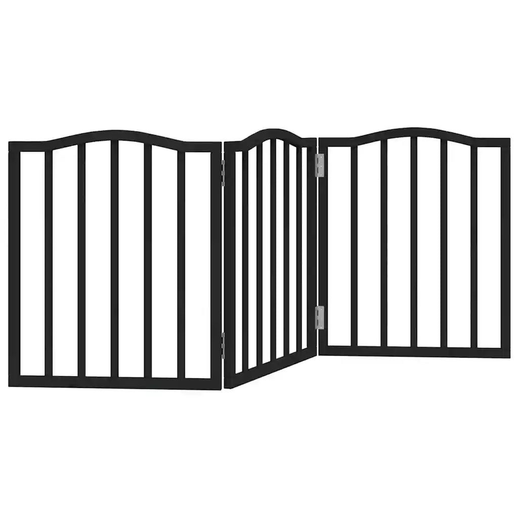 Cancello per cani pieghevole 3 pannelli 150x60 cm pioppo