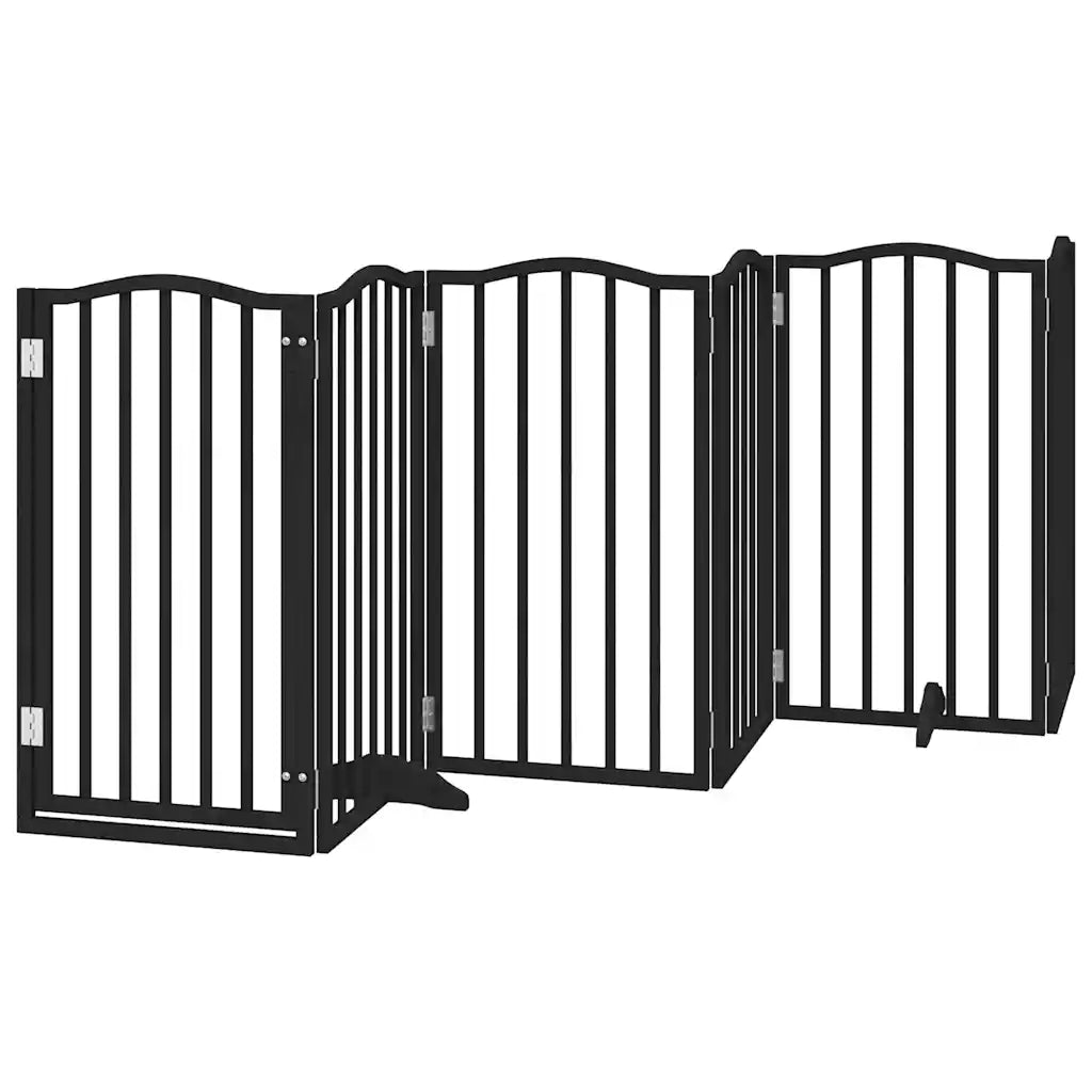 Cancello per cani pieghevole 6 pannelli 300 cm, legno pioppo