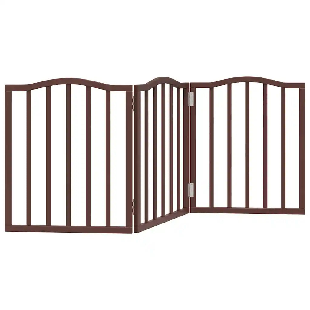 Cancello per cani pieghevole 3 pannelli 150x60 cm pioppo