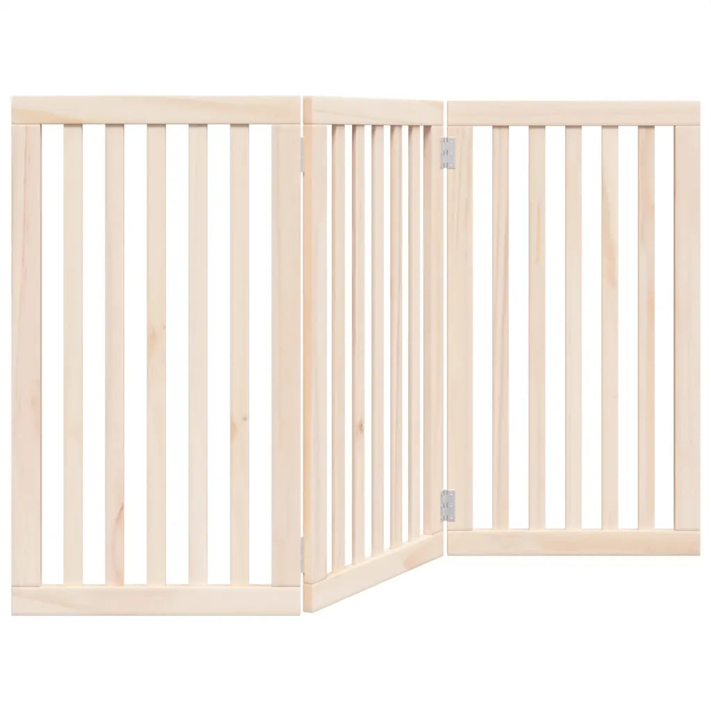 Cancello per cani pieghevole 15 pannelli 750 cm legno di pioppo