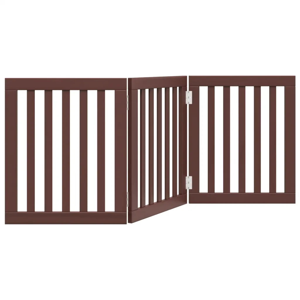Cancello per cani pieghevole 3 pannelli 150x60 cm legno massello abete