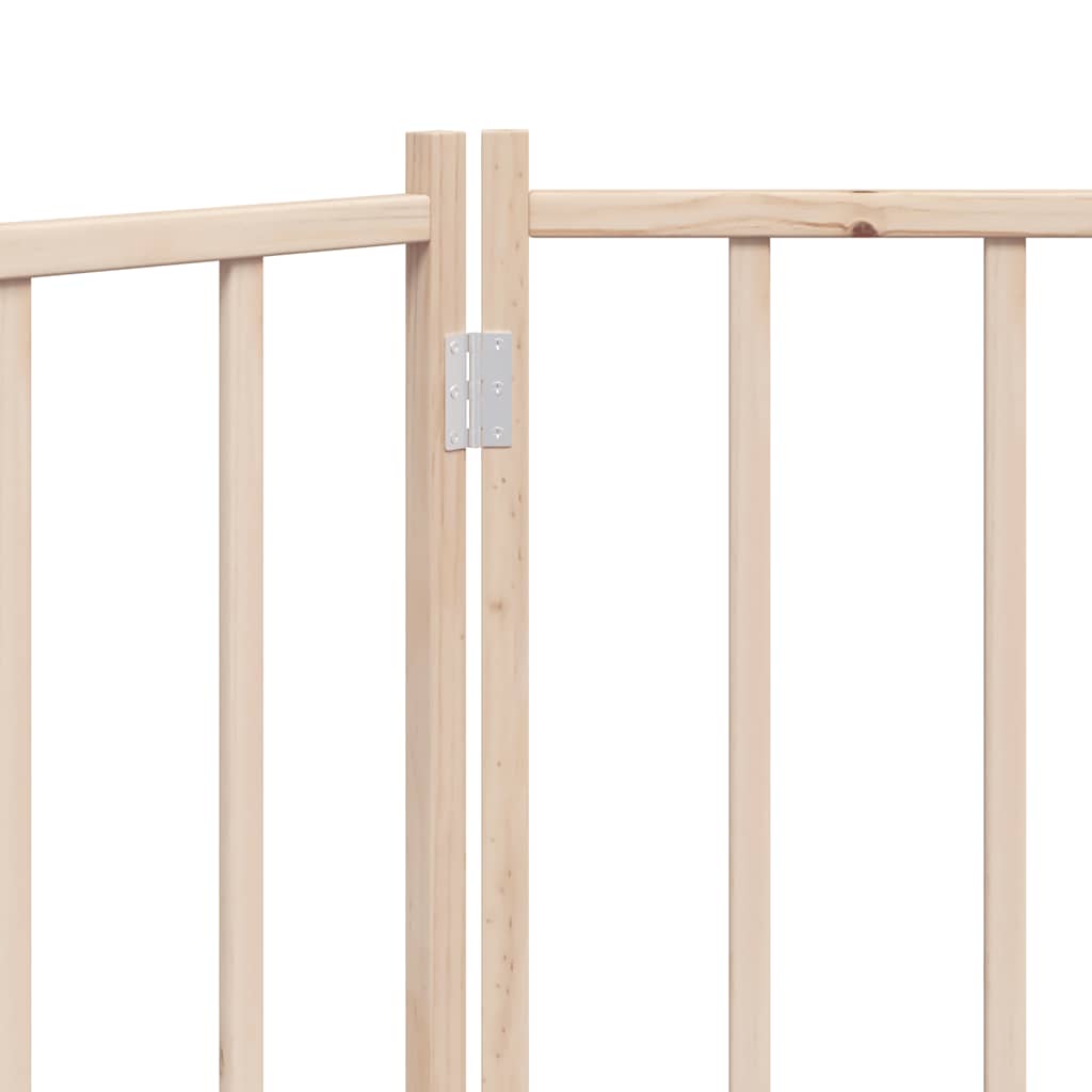 Cancello per Cani Pieghevole 3 Pannelli 150 cm Massello Abete